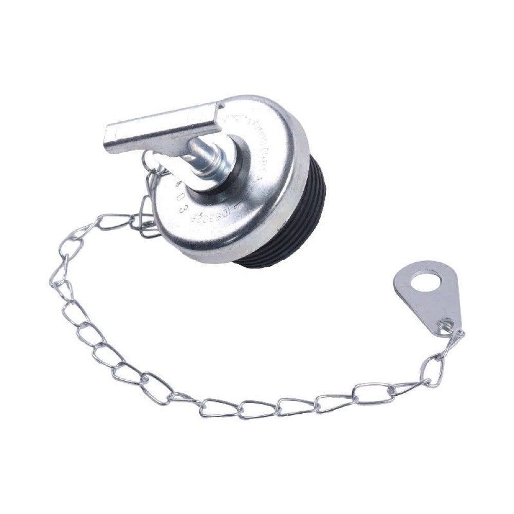 2" Oil Filter Cap with Chain 107981 fits CASE Engine D-429 Komatsu Excavator MX09 MX15 MX202 MX272 MX352 MX502 Doosan Loader MEGA 500-V
