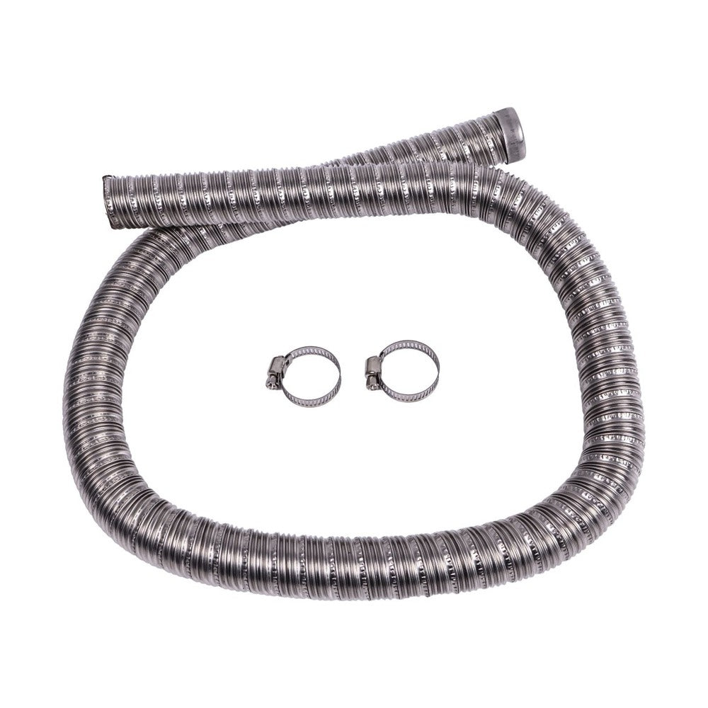 24mm Stainless Steel Exhaust Pipe(1m) 36061296 90394 with Clamps compatible with Webasto Eberspacher