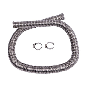 24mm Stainless Steel Exhaust Pipe(1m) 36061296 90394 with Clamps compatible with Webasto Eberspacher