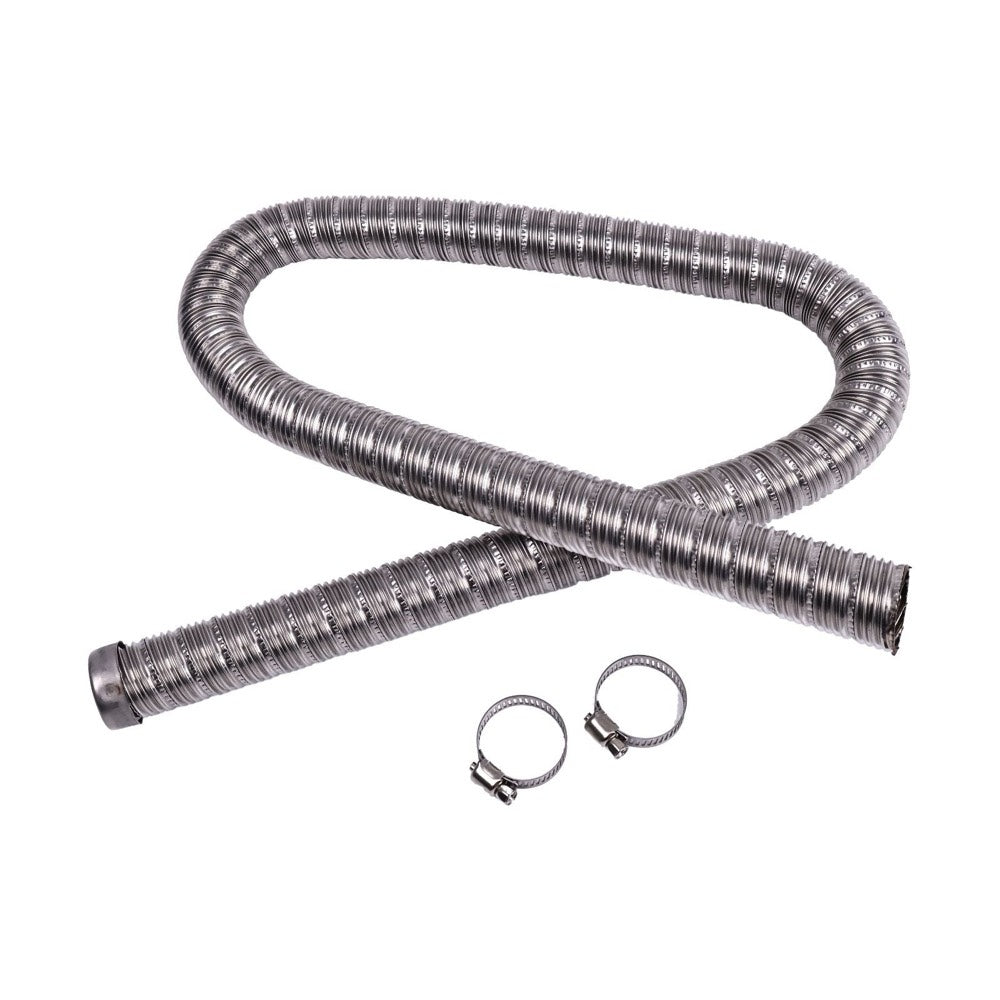 24mm Stainless Steel Exhaust Pipe(1m) 36061296 90394 with Clamps compatible with Webasto Eberspacher