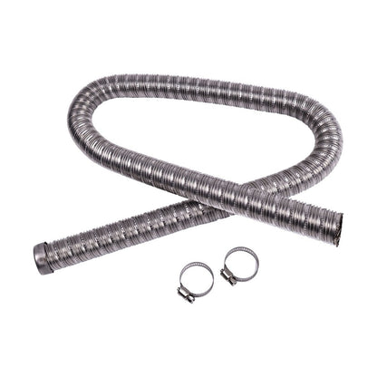 24mm Stainless Steel Exhaust Pipe(1m) 36061296 90394 with Clamps compatible with Webasto Eberspacher