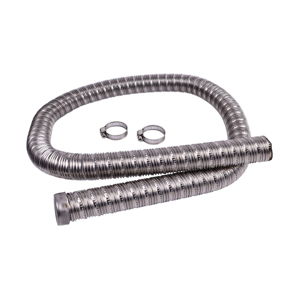 24mm Stainless Steel Exhaust Pipe(1m) 36061296 90394 with Clamps compatible with Webasto Eberspacher