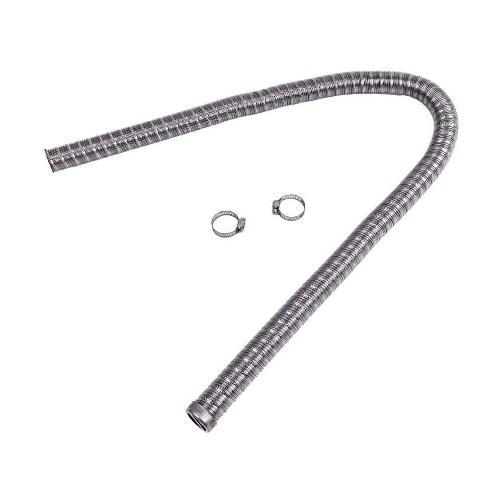 24mm Stainless Steel Exhaust Pipe(1m) 36061296 90394 with Clamps compatible with Webasto Eberspacher