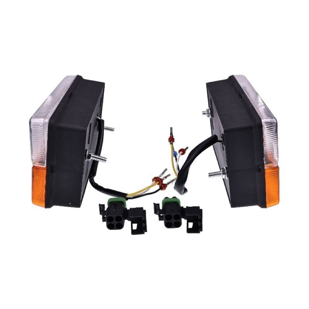 2Pcs Front Side Light Lamp 700/30800 for use with JCB Backhoe Loader 2CX 3C 3CX 3D 4C 4 4CX 1400B-2 1550B-2 1600B-2 1700B-2 3D-4 3DS-4