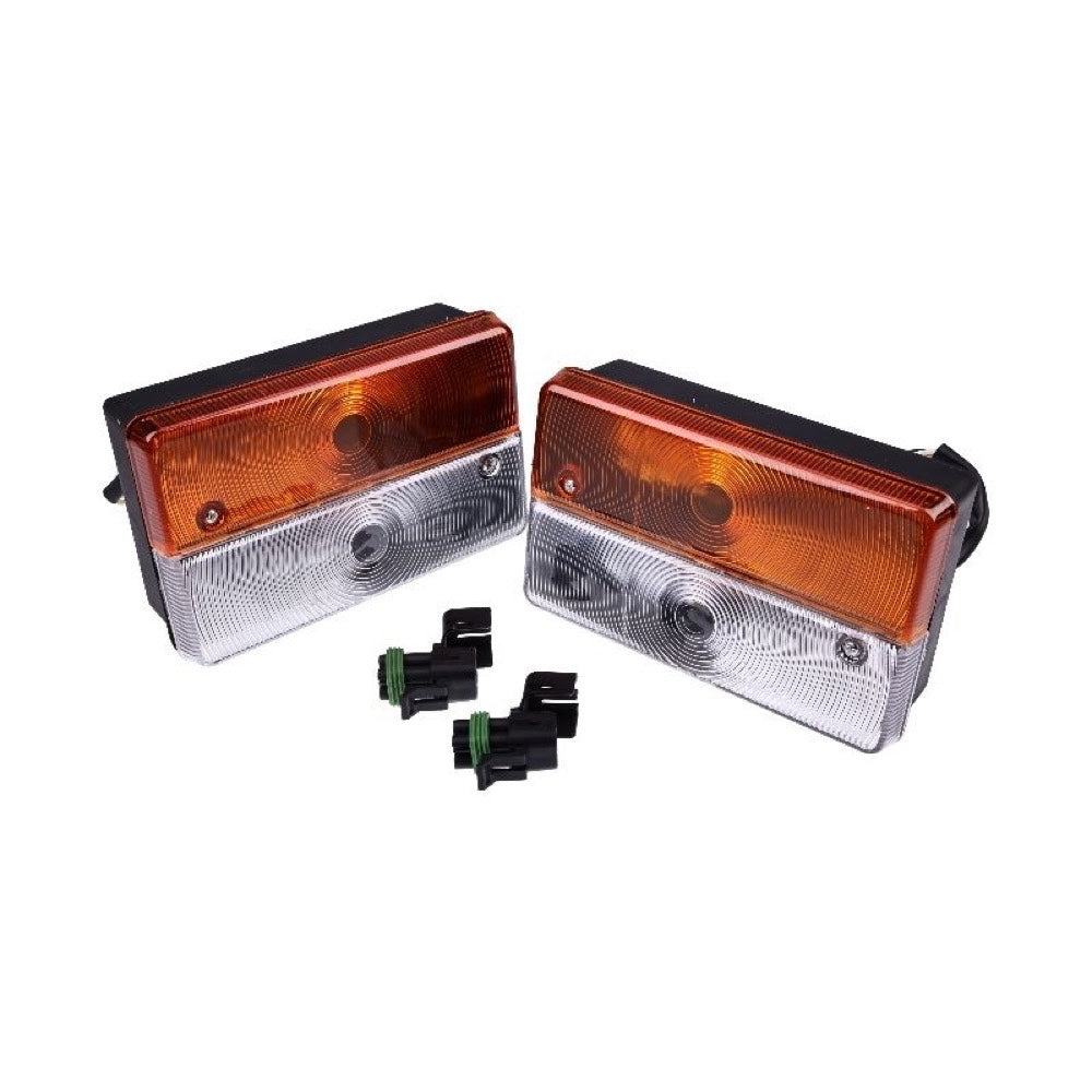 2Pcs Front Side Light Lamp 700/30800 for use with JCB Backhoe Loader 2CX 3C 3CX 3D 4C 4 4CX 1400B-2 1550B-2 1600B-2 1700B-2 3D-4 3DS-4