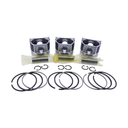 3 PCS Piston Set 16483-21112 fits Kubota Engine D1503