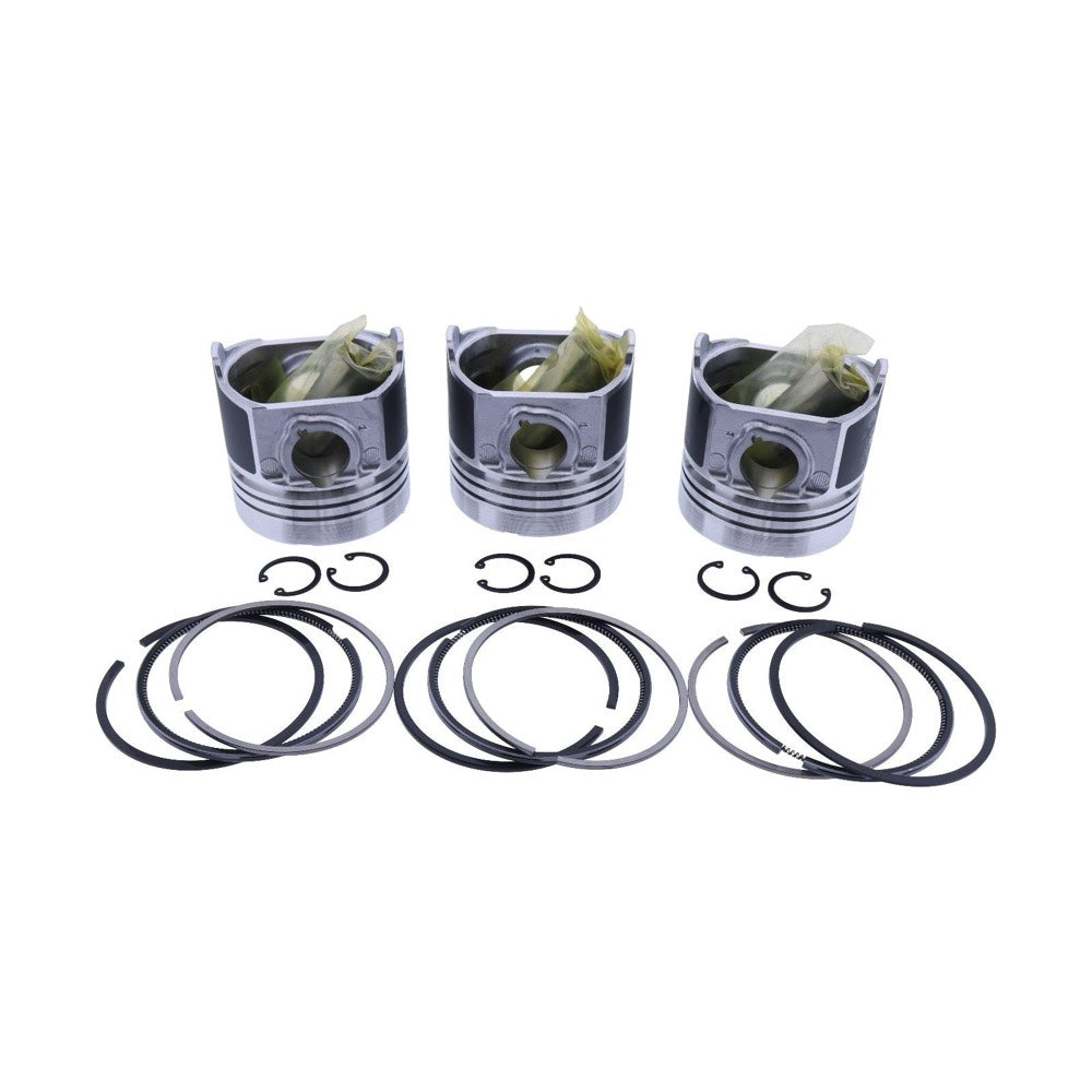 3 PCS Piston Set 16483-21112 fits Kubota Engine D1503