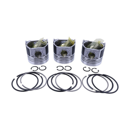 3 PCS Piston Set 16483-21112 fits Kubota Engine D1503
