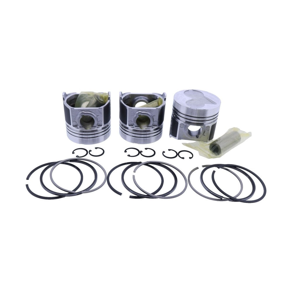 3 PCS Piston Set 16483-21112 fits Kubota Engine D1503