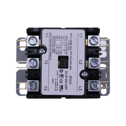 3 Poles 40 Amp 240V AC Coil Definite Purpose Contactor SA-3P-40A-240V