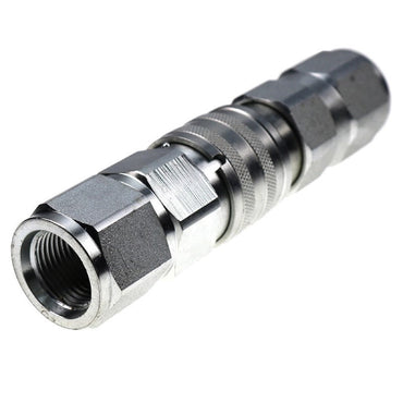 3/4" SAE - 5/8" Body Flat Face High Flow Hydraulic Quick Disconnect Coupler fits Bobcat Kubota CASE JCB Thomas Gehl Volvo ASV Skid Steers