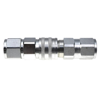 3/4" SAE - 5/8" Body Flat Face High Flow Hydraulic Quick Disconnect Coupler fits Bobcat Kubota CASE JCB Thomas Gehl Volvo ASV Skid Steers