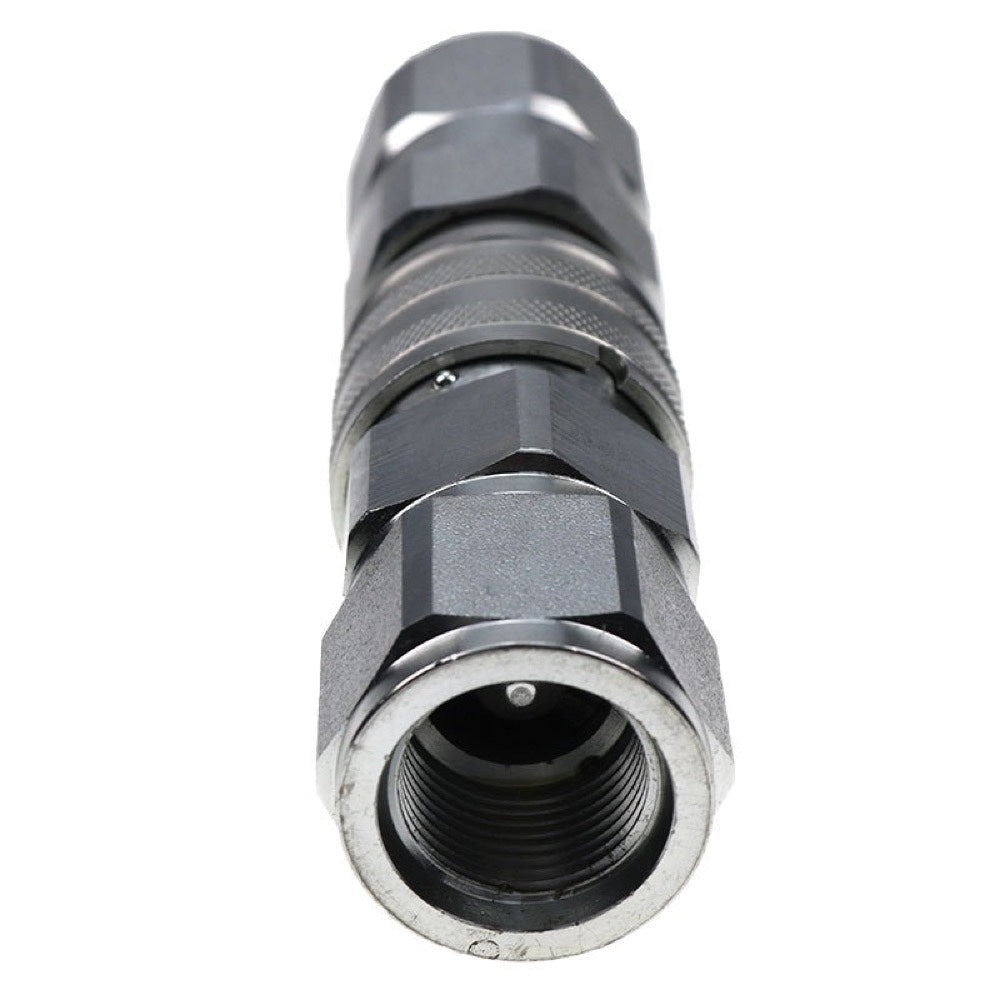 3/4" SAE - 5/8" Body Flat Face High Flow Hydraulic Quick Disconnect Coupler fits Bobcat Kubota CASE JCB Thomas Gehl Volvo ASV Skid Steers