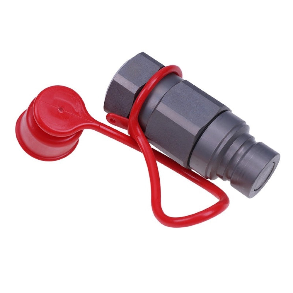 3/4In Body 3/4 SAE Hydraulic Quick-Connect Coupler KV14218 fits John Deere Engine 3029 4024 Loader 240 250 260 270 280 315 317 320 325 328 332 318D 323D 326D 329D 333D CT322