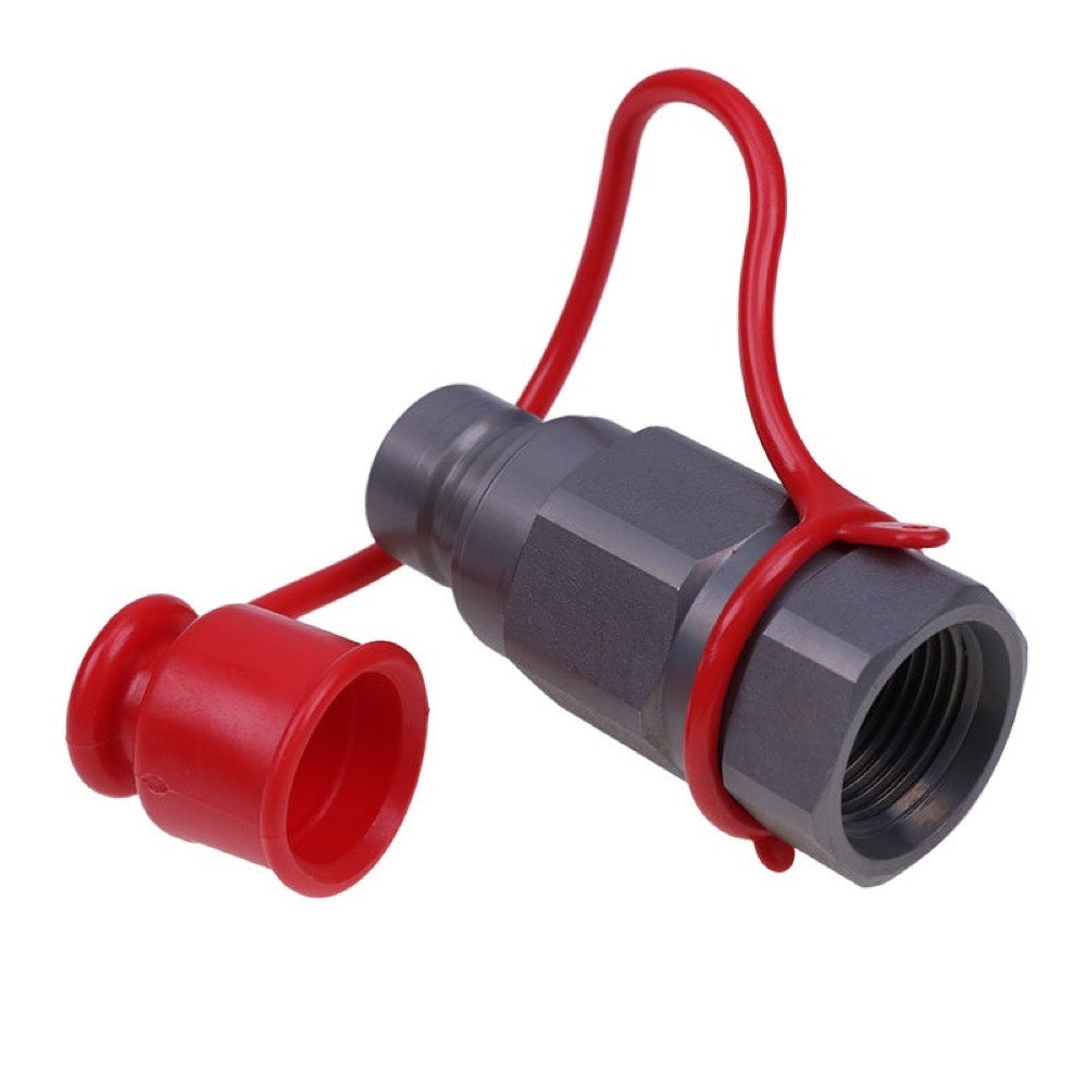 3/4In Body 3/4 SAE Hydraulic Quick-Connect Coupler KV14218 fits John Deere Engine 3029 4024 Loader 240 250 260 270 280 315 317 320 325 328 332 318D 323D 326D 329D 333D CT322