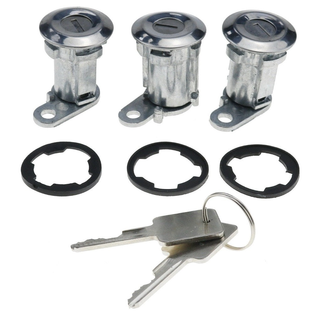 3pcs Door Lock Cylinder with Keys 8122874K3 for use with Jeep CJ Wrangler YJ Cherokee XJ 84-90