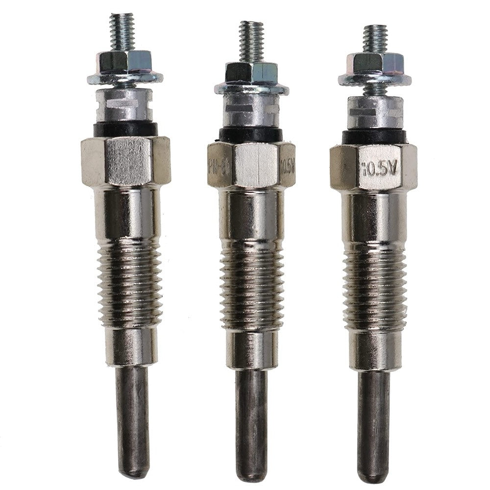 3Pcs Glow Plug 15261-65513 compatible with Kubota Engine D950 D600 D640 D850 D750 V1100 V1200 Z600
