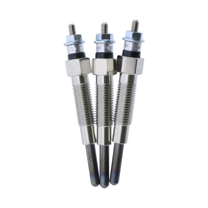 3Pcs Glow Plug 30666-57301 30666-57302 30666-57303 compatible with Mitsubishi K2B K2C K3A K3B K3C K3D K3E K3F K3H K3M K4E