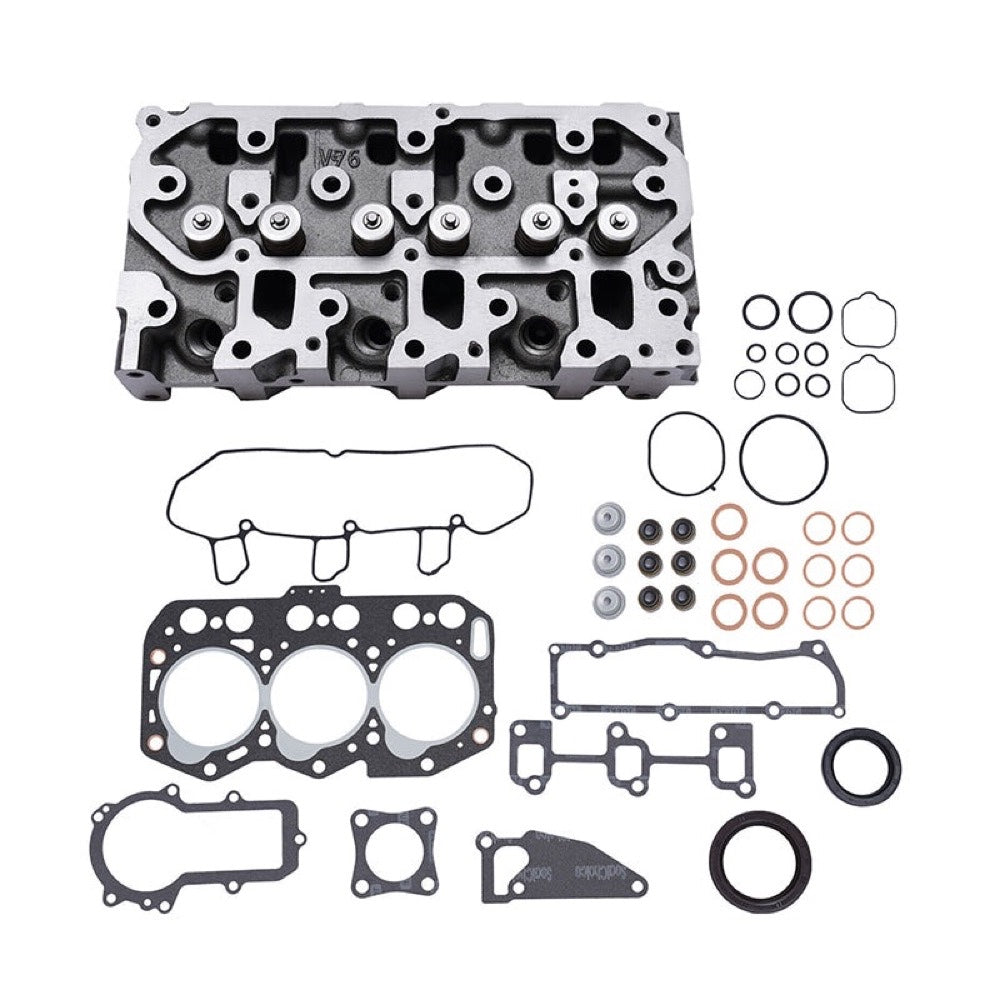 3TNV76 Engine Complete Cylinder Head with Full Gasket Kit fits Yanmar Excavator ViO25-4 TYM Compact Tractor T255NHEU TS25NCEU