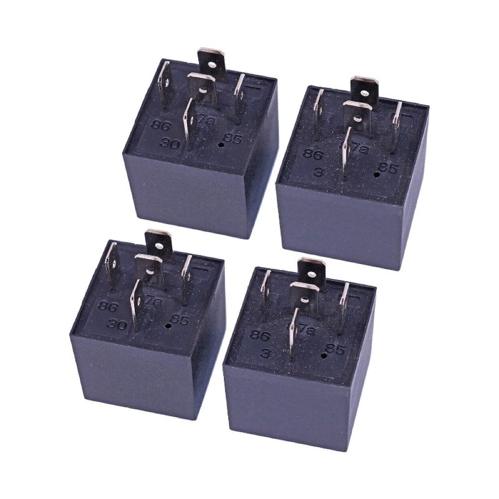 4 Pcs 12V Relay Switch 6679820 compatible with Bobcat Loader T110 T140 T180 T200 T250 T300 T320 T450 T550 T590 T595 T630 T650 T750 T770 T870 MT50 MT55 MT85