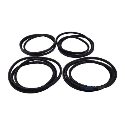 4 Pieces Drive Belt Set AE55671 142593 suitable for John Deere Disc Mower 265 275 Gehl 1162 1165