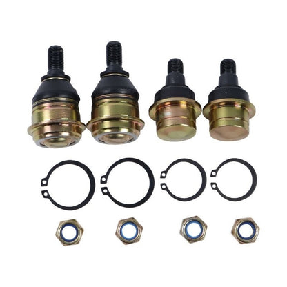 4 Pieces Front Suspension Upper Lower Ball Joint AM146066 AM142542 for use with Yanmar 3TNV70 Kawasaki FD620D Engine John Deere Utility Vehicle UV72 XUV 845E