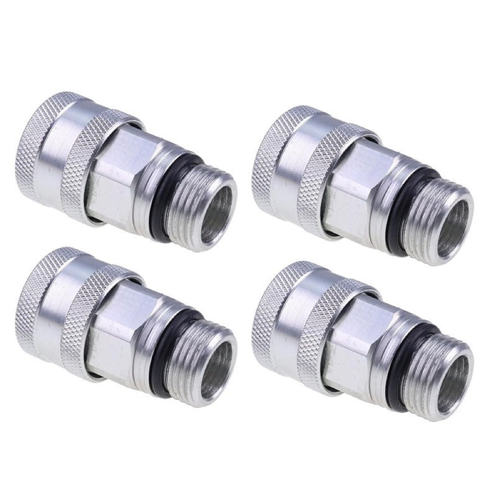 4 Pieces Hydraulic Quick Connect Coupler AM115139 compatible with Yanmar 3TNE74 Kawasaki FD671D Engine John Deere Tractor 415 425 X485 X595 X700 X728 X730 X740 X750