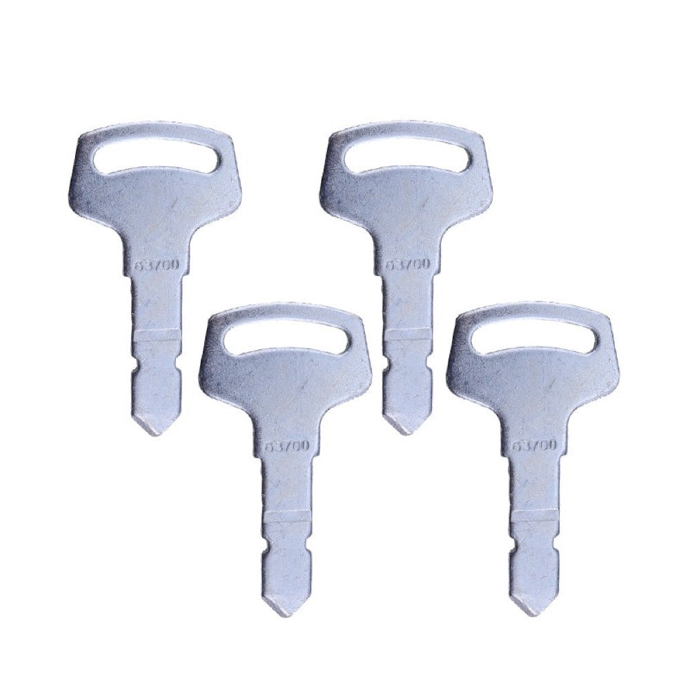 4 Pieces Ignition Key 15248-63700 fits Kubota B Series B1700D B2100D B2400D B7410D B7510D B7800HSD CASE New Holland Tractor