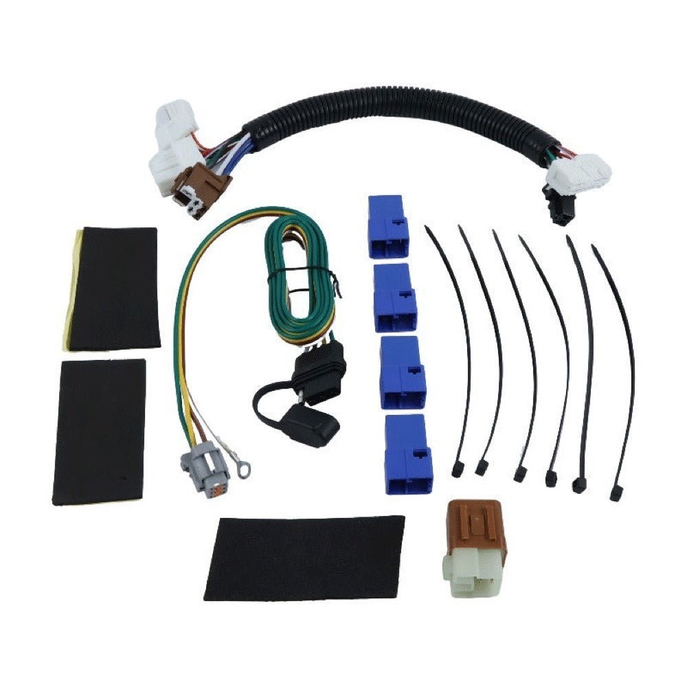 4 Way Flat Trailer Wiring Harness Kit CX01088 for use with Nissan Pathfinder Infiniti QX60 2013-2020