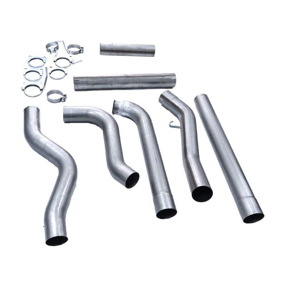 4'' Down Pipe Back Exhaust compatible with Duramax Engine 6.6L LB7 LLY LBZ Chevrolet Silverado GMC Sierra 2500HD 3500HD 2001-2007