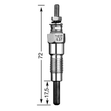 4Pcs Glow Plug 15261-65510 suitable for Kubota V1502 V1702 V1902 Engine B5100D B5100E B6100D B6100E B7100D