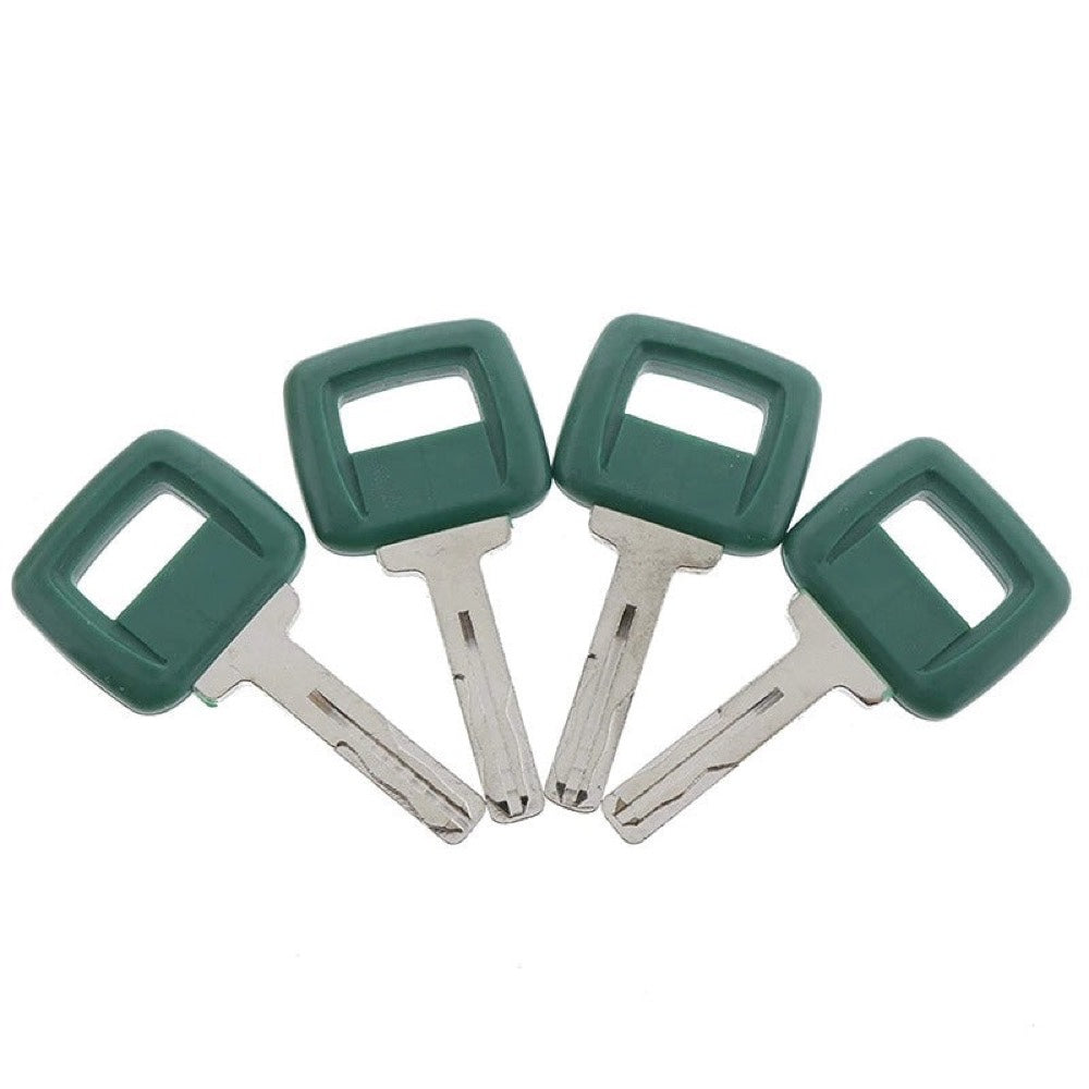 4Pcs Laser Cut Ignition Key 11039228 compatible with Volvo Loader Haul Truck Heavy Equipment