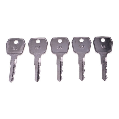 5 Ignition Keys 511416 57421-22060-71 57421-22000-71 for use with Toyota Engine 1DZ 4P 14Z 5K Earlier and Older Forklift 2FD 2FB 3FD 3FG 4FD 4FG 5FD 5FG 5FB 6FD 6FG 6FB 7FD 7FG