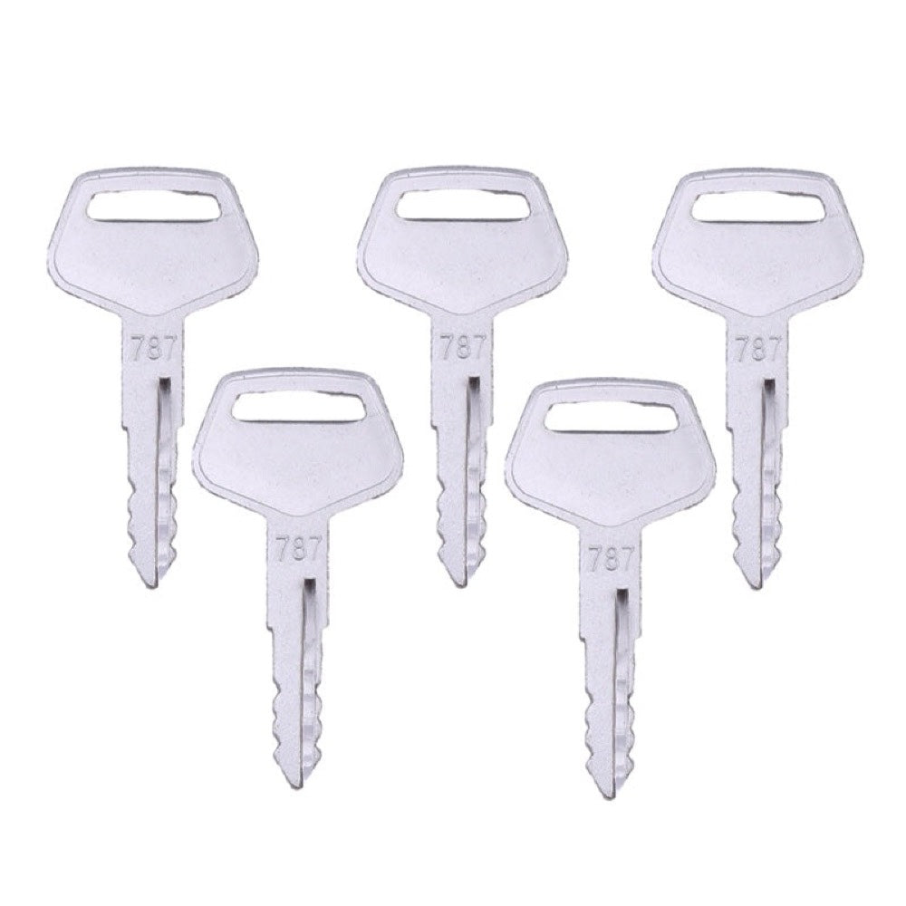 5 Pieces Heavy Equipment Key 787 compatible with Komatsu Excavator Dozer Loader Backhoe Starter