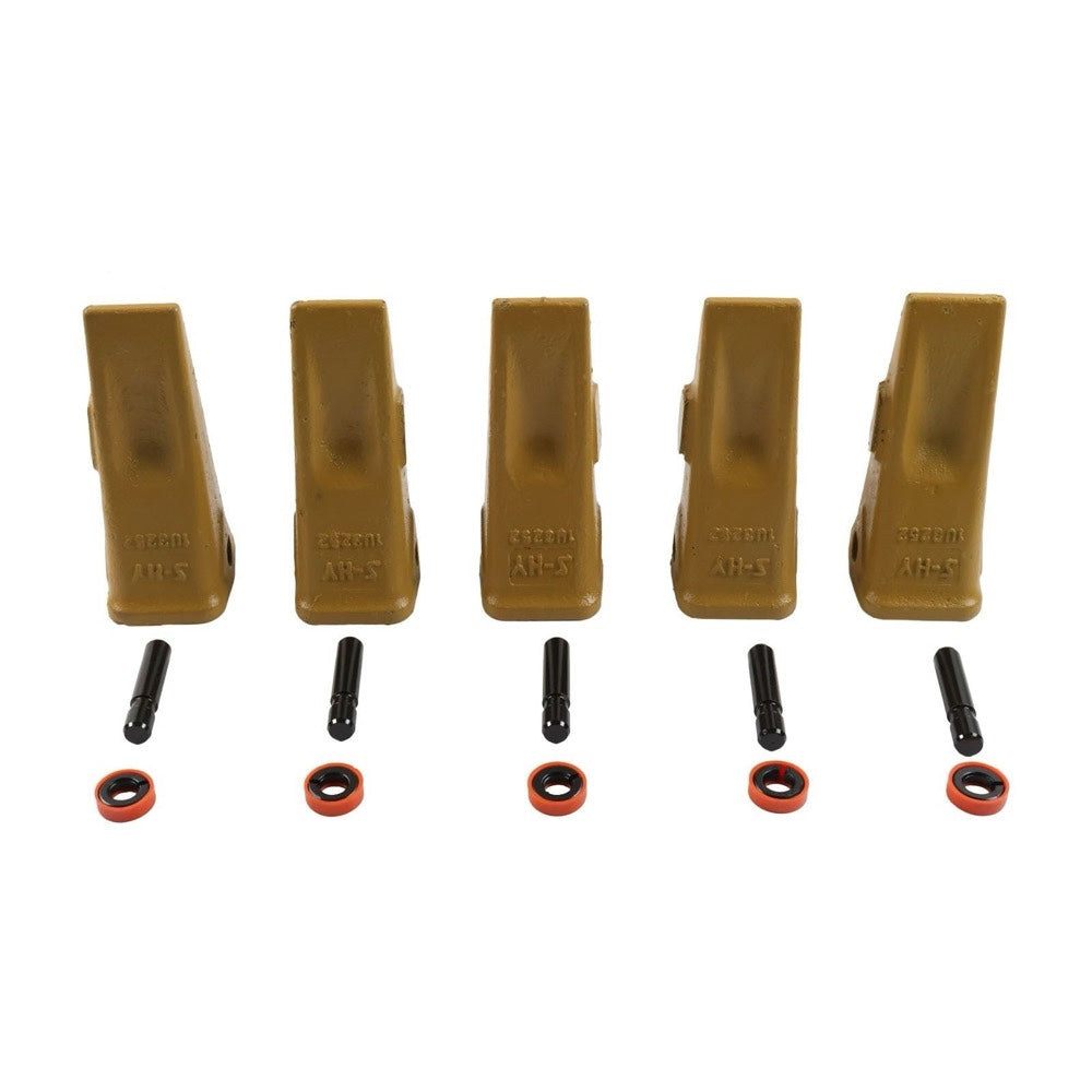 5 Pieces Teeth with Pin & Keeper 1U3252 9J2258 8E6259 8E6258 compatible with Caterpillar CAT Digging & Trenching Buckets