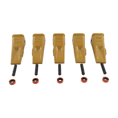 5 Pieces Teeth with Pin & Keeper 1U3252 9J2258 8E6259 8E6258 compatible with Caterpillar CAT Digging & Trenching Buckets