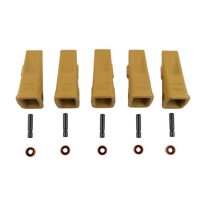 5 Pieces Teeth with Pin & Keeper 1U3252 9J2258 8E6259 8E6258 compatible with Caterpillar CAT Digging & Trenching Buckets