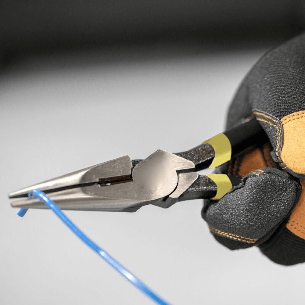 6 Inch Durable Long Nose Pliers with Double-Dipped Grips Low-Profile Design compatible with Precision in Tight Spaces