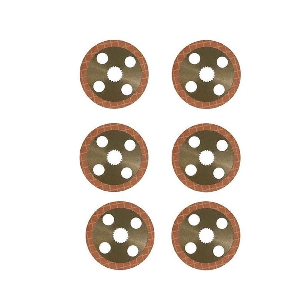 6 PCS Brake Disc TC750-65180 suitable for Kubota Tractor M100GXDTC M5660SUH M6060HFC M7040SUH M7060HD M8560HD M9960HDC