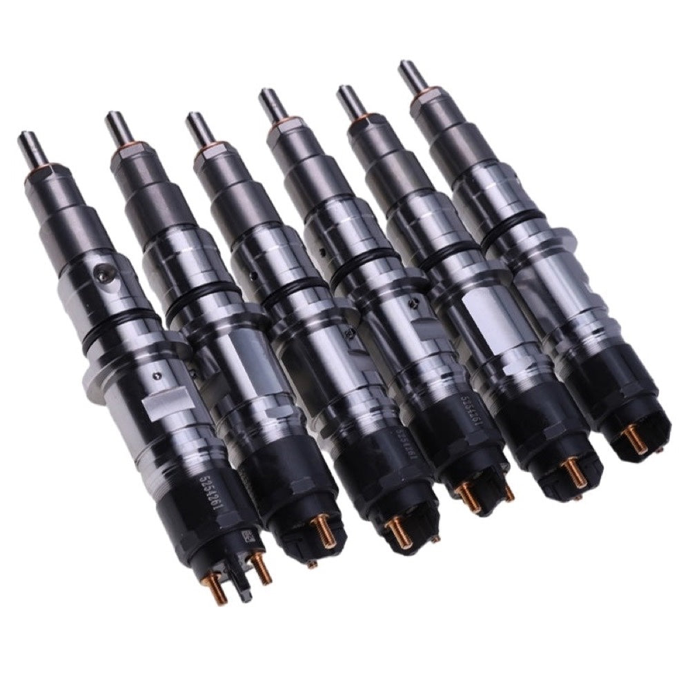 6 PCS Fuel Injector 0445120177 5254261 suitable for Cummins Engine QSB6.7L ISB6.7L