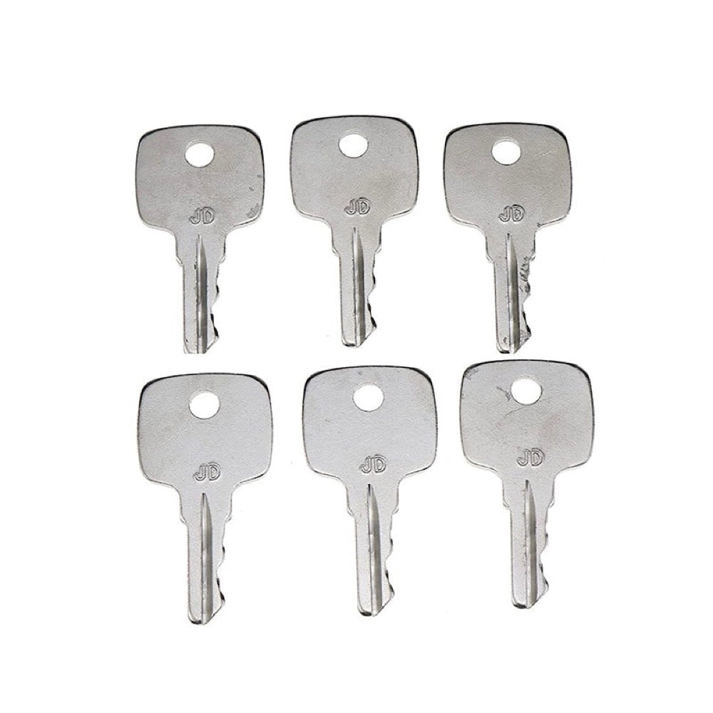 6 Pcs Ignition Keys AR51481 fits John Deere Tractor 322 330 332 655 755 756 830 855 856 955 4200 4300 4400