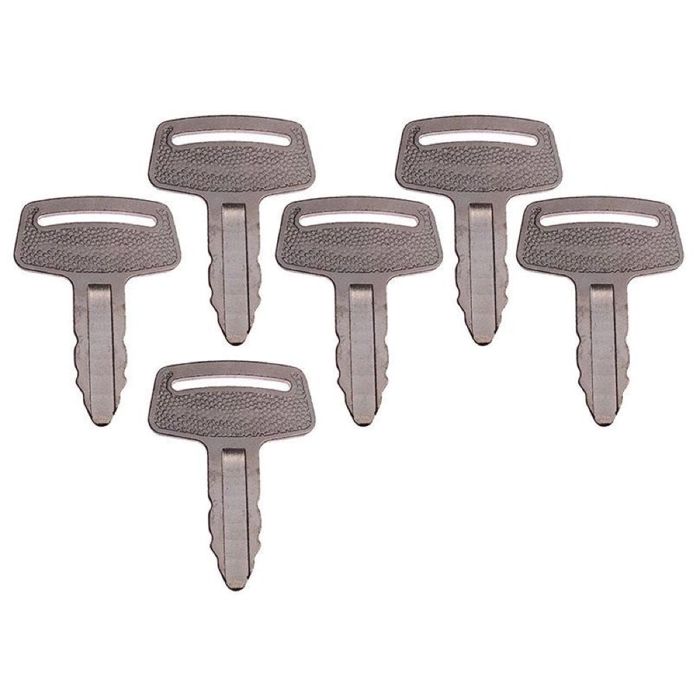 6 Pcs Ignition Keys RC101-53630 for use with Kubota K008 K008-3 KH101 KH151 KH170 Excavator