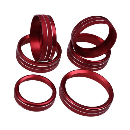 6 Pieces Air Conditioner Audio Switch Knob Ring Trim compatible with Ford Pickup Truck F150 F-150 XLT 2016-2018