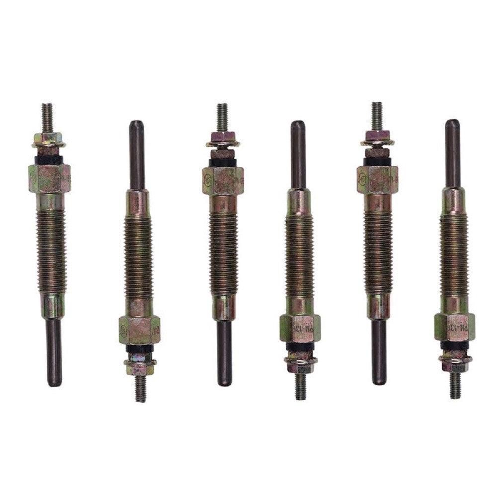 6 Pieces Glow Plug 11065-10T01 suitable for Nissan Engine TD23 TD25 TD27 TD42 Forklift F03