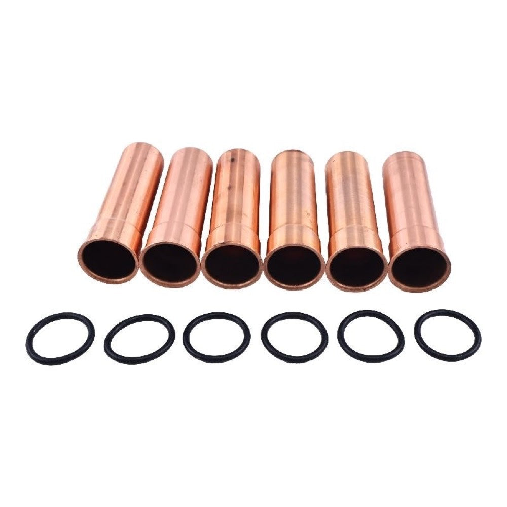 6 Pieces Injector Sleeve 65032050002 compatible with Doosan Daewoo Engine D2366 DE12