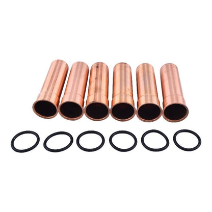 6 Pieces Injector Sleeve 65032050002 compatible with Doosan Daewoo Engine D2366 DE12