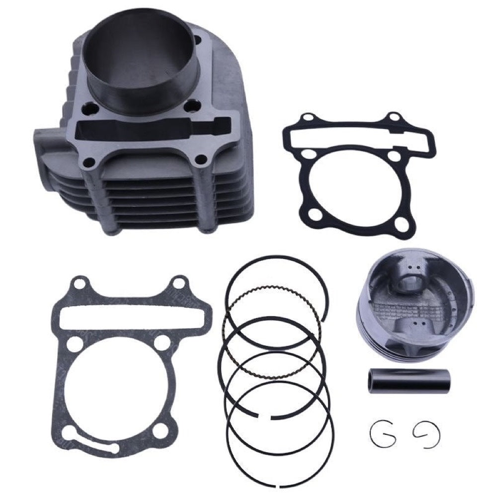 62.5mm Big Bore Cylinder Kit for use with 4-Stroke GY6 180cc 200cc 250cc ATV Off-Road Vehicle Scooter Moped Go Kart