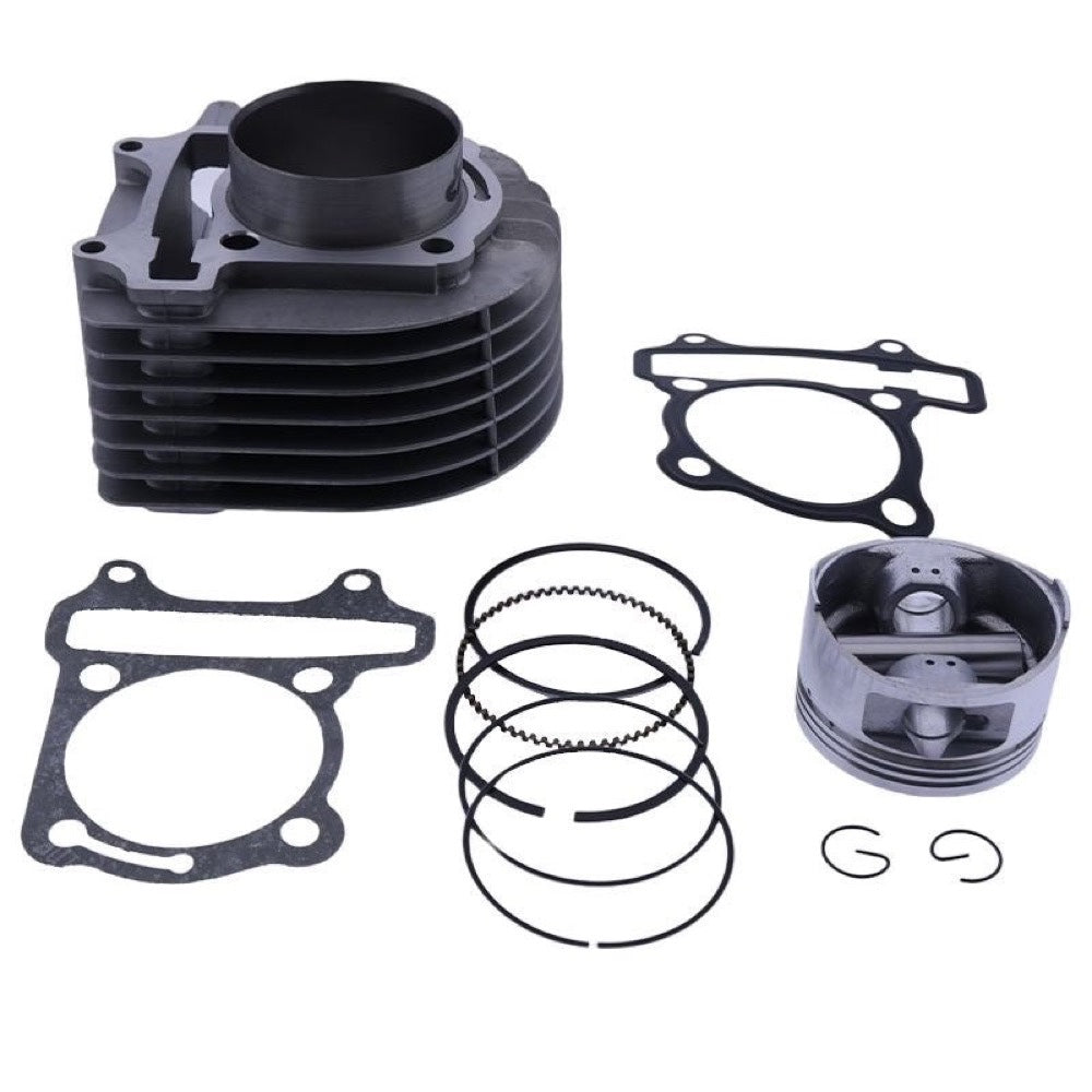 62.5mm Big Bore Cylinder Kit for use with 4-Stroke GY6 180cc 200cc 250cc ATV Off-Road Vehicle Scooter Moped Go Kart