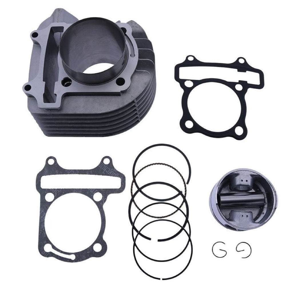 62.5mm Big Bore Cylinder Kit for use with 4-Stroke GY6 180cc 200cc 250cc ATV Off-Road Vehicle Scooter Moped Go Kart