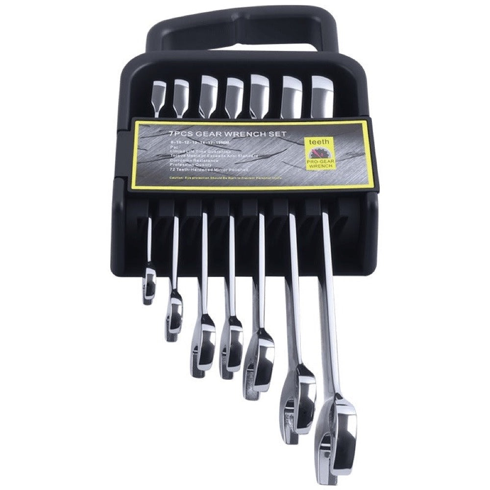 7 Pieces Metric Ratcheting Wrench Set Versatile and Durable suitable for Professional and DIY Use